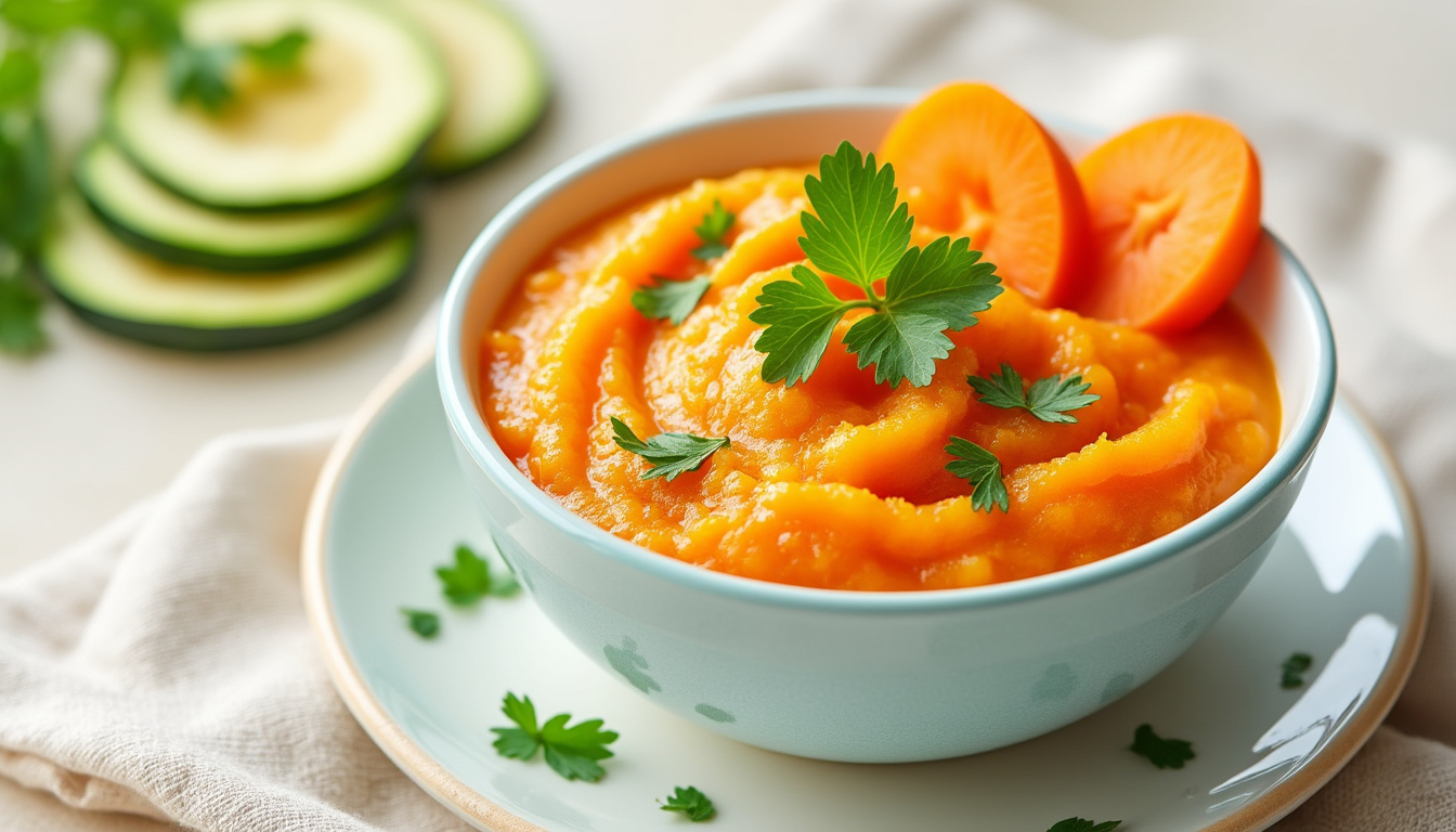 découvrez notre délicieuse purée de rutabaga, panais, carottes et cumin, spécialement conçue pour les bébés dès 6 mois. une recette saine et gourmande qui ravira les papilles de votre enfant tout en apportant des nutriments essentiels pour son développement.