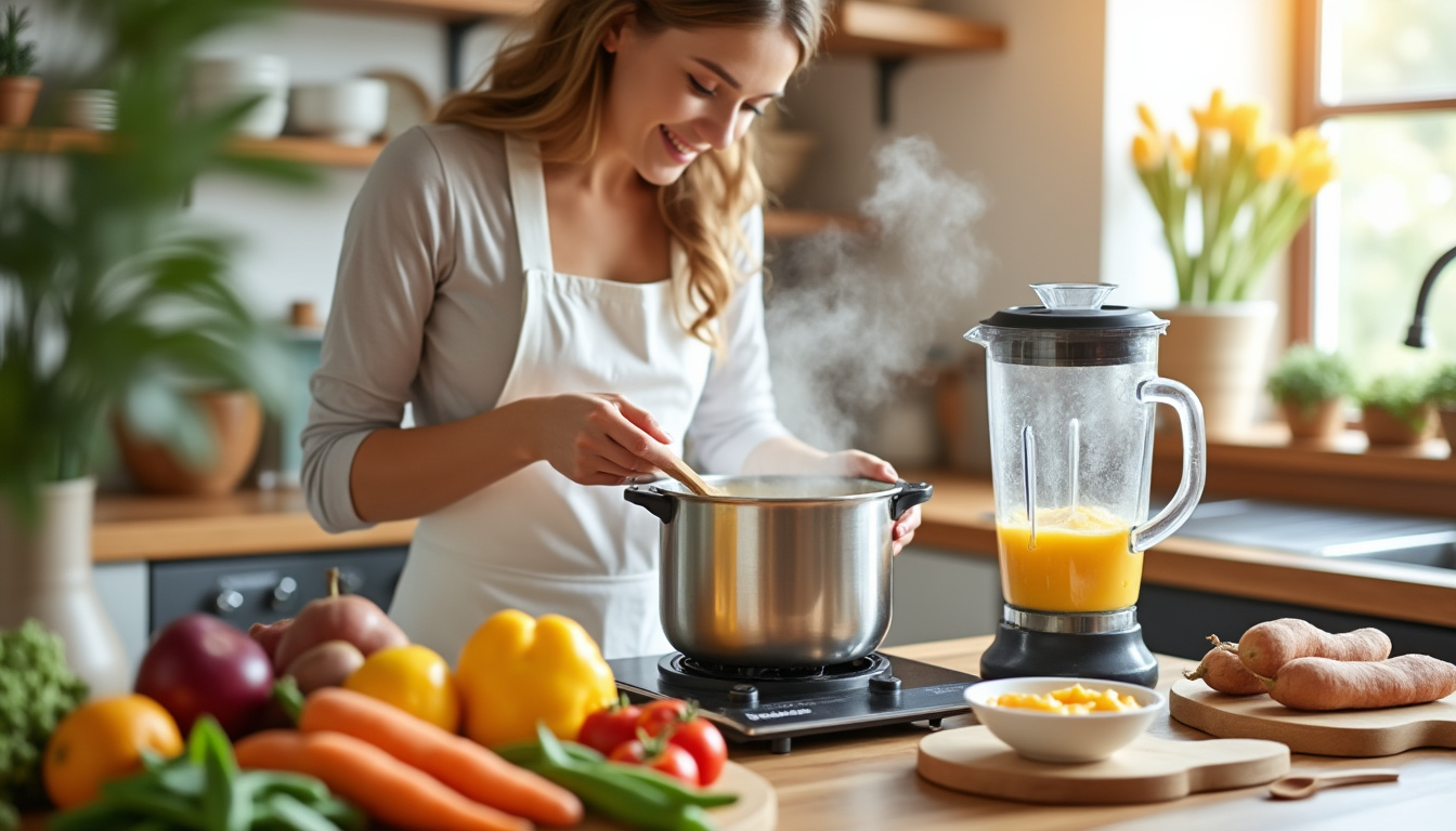 découvrez notre délicieuse purée de céleri-branche et courgette, une recette saine et savoureuse spécialement conçue pour les bébés dès 6 mois. offrez à votre enfant une expérience gustative unique tout en lui apportant les nutriments essentiels pour sa croissance.