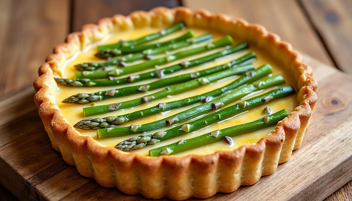découvrez notre délicieux clafoutis d'asperges vertes au comté, une recette saine et savoureuse idéale pour les bébés dès 12 mois. une façon amusante d'introduire des légumes dans l'alimentation de votre petit tout en éveillant ses papilles.