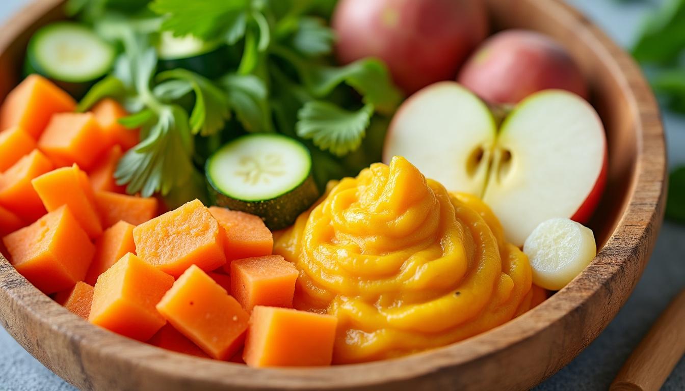 découvrez notre nouvelle gamme de soupes bébé bio, spécialement conçue pour offrir à votre petit une alimentation saine et équilibrée. élaborées à partir d'ingrédients 100% bio, nos soupes sont riches en saveurs et en nutriments, idéales pour éveiller les papilles de votre enfant. offrez-lui le meilleur dès ses premiers repas !