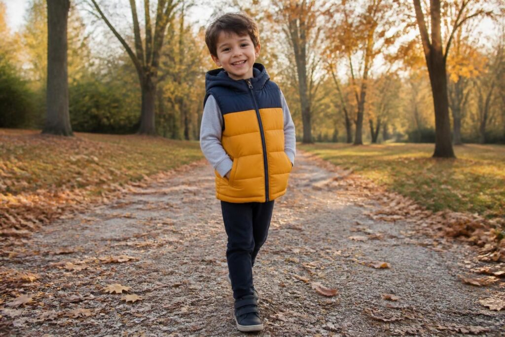 découvrez la doudoune sans manche enfant, parfaite pour garder vos petits au chaud lors des sorties fraîches tout en assurant confort et liberté de mouvement.