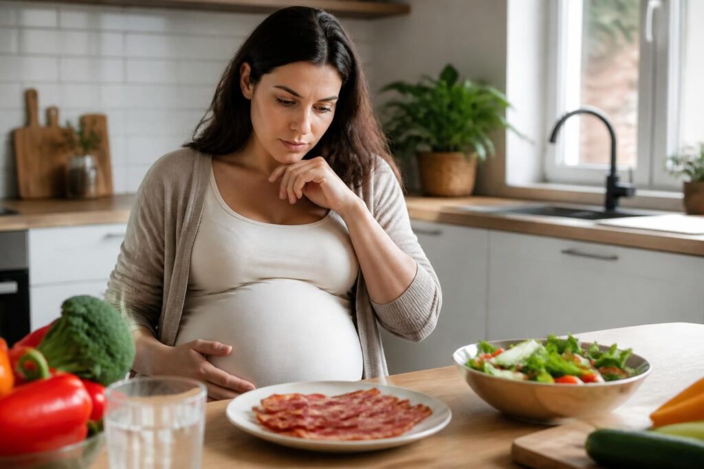 découvrez les risques potentiels de la consommation de bacon pendant la grossesse et les précautions à prendre pour protéger la santé de la future maman et du bébé.